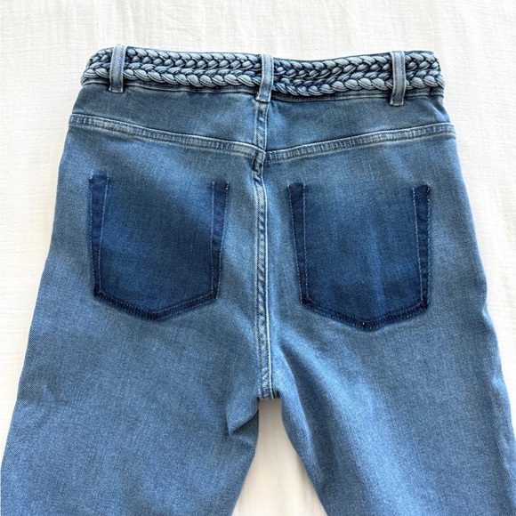 Maje Platane Braided Trim High Rise Denim Jeans - Picture 4 of 7